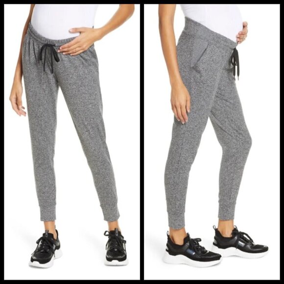 💕ZELLA💕 Mamasana Maternity Jogger Pants ~ Black Shade Small S NWT - Picture 1 of 16